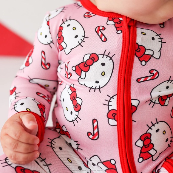 POSH PEANUT X HELLO KITTY CANDY CANE MEDLEY CONVERTIBLE PAJAMAS - Picture 5 of 9